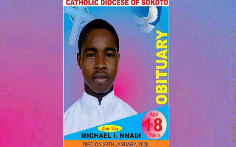 UN SEMINARISTE NIGERIAN ASSASSINE SERA ENTERRE EN FEVRIER. 11 AU MILIEU DES MALHEURS DE LA NATION NIGERIANE xxx MURDERED NIGERIAN SEMINARIAN TO BE BURIED FEBUARY. 11 AMID WOES TO NIGERIAN NATION