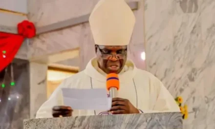 ARCEBISPO NDAGOSO DISPARA BALA CONTRA POLÍTICOS NIGERIANOS — MGR NDAGOSO TIRE UNE BALLE SUR LES POLITICIENS NIGERIANS — ARCHBISHOP NDAGOSO FIRES A BULLET ON NIGERIAN POLITICIANS