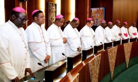 CATHOLIC BISHOPS IN NIGERIA REPRIMAND CAUTION THE GOVERNMENT.