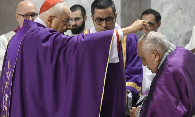 POPE FRANCIS CELEBRATES ASH WEDNESDAY.