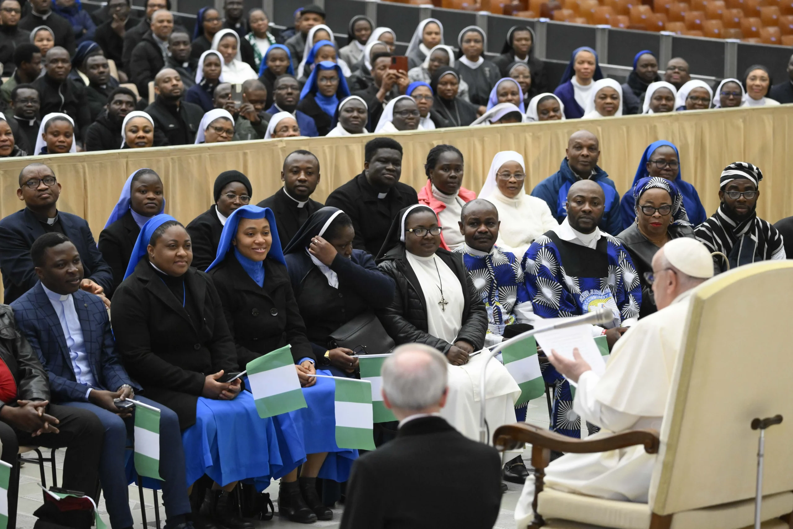 THE POPE ADDRESSES NIGERIA PRIESTS AND RELIGIOUS