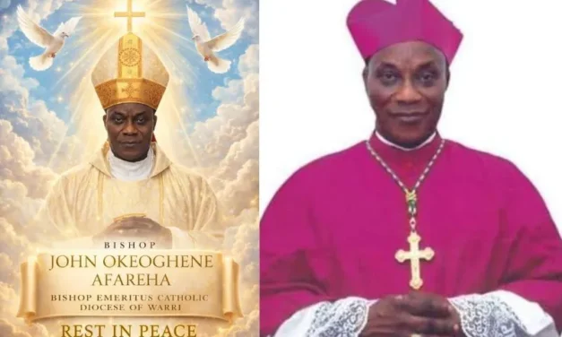 Mgr Oke Afareha, décédé le dimanche 18 janvier, est rappelé pour une vie remplie de foi et d’obéissance à la volonté de Dieu, ainsi que pour avoir transformé la vie de nombreuses personnes dans le pays d’Afrique de l’Ouest.