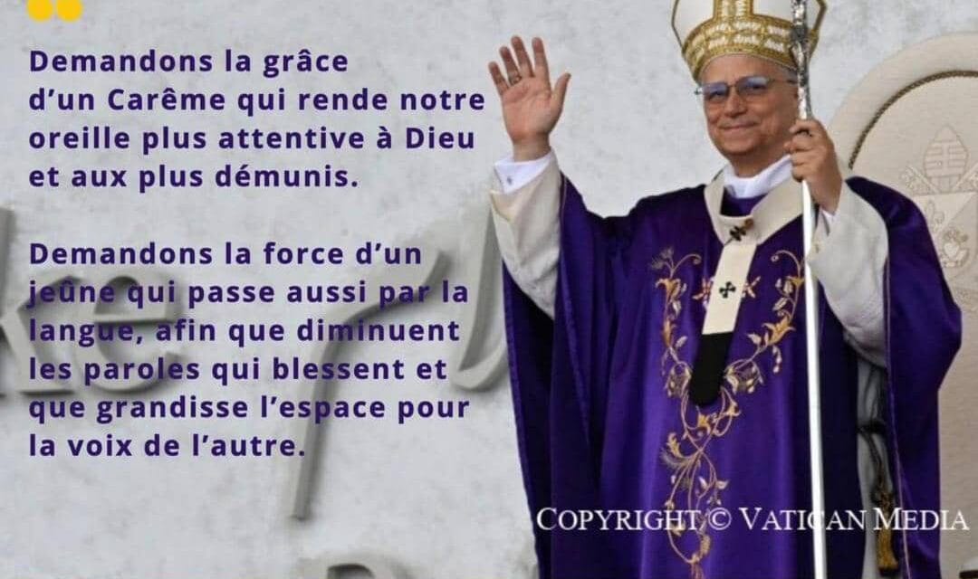 MESSAGE DU PAPE LEON XIV POUR LE  CAREME 2026