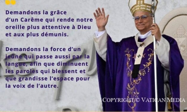 MESSAGE DU PAPE LEON XIV POUR LE  CAREME 2026