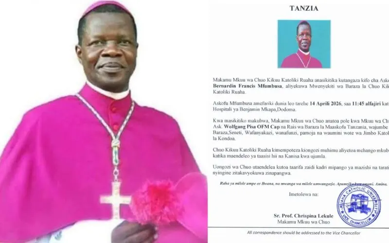 Tanzanie : Décès de Mgr Bernardin Francis Mfumbusa, évêque de Kondoa