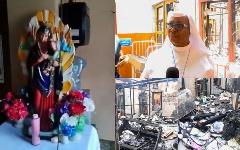 Incendie dans un hôpital catholique au Nigeria : la statue mariale reste intacte et attire des non-catholiques