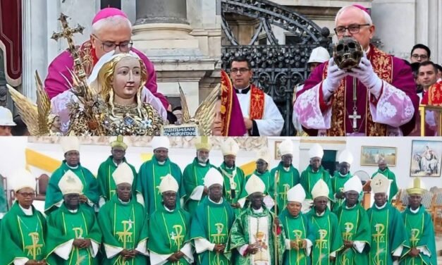 Les membres de la Conférence des évêques catholiques du Ghana (GCBC) ont appelé à un « enseignement clair sur la communion des saints » après qu’une vidéo montrant le couronnement cérémoniel de la relique du crâne de sainte Agathe a suscité l’inquiétude de certains fidèles qui l’avaient visionnée en ligne.